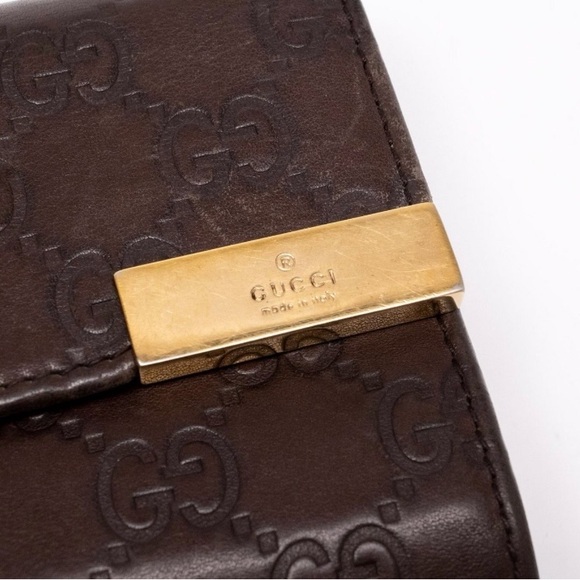 Gucci Guccissima Brown Leather Continental Wallet - Picture 3 of 11